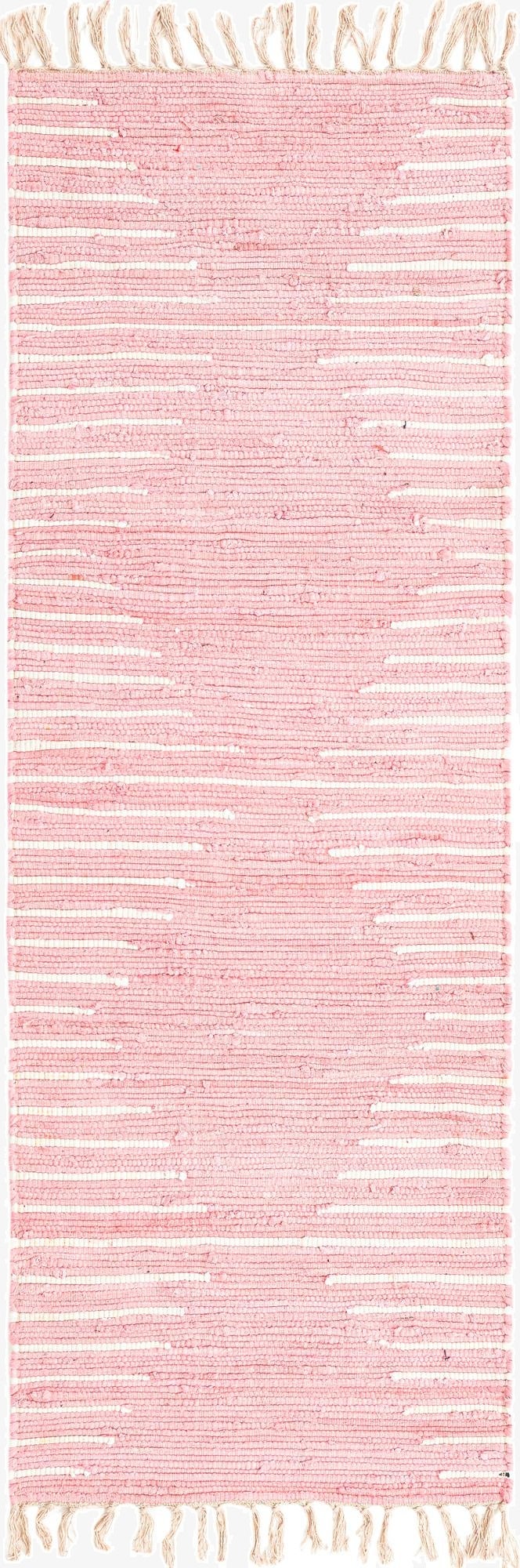 2' 2 x 6' 1  Hand Woven Chindi Cotton Runner Rug