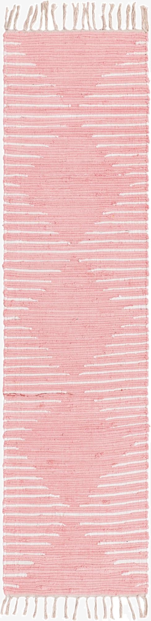 62cm x 245cm  Hand Woven Chindi Cotton Runner Rug