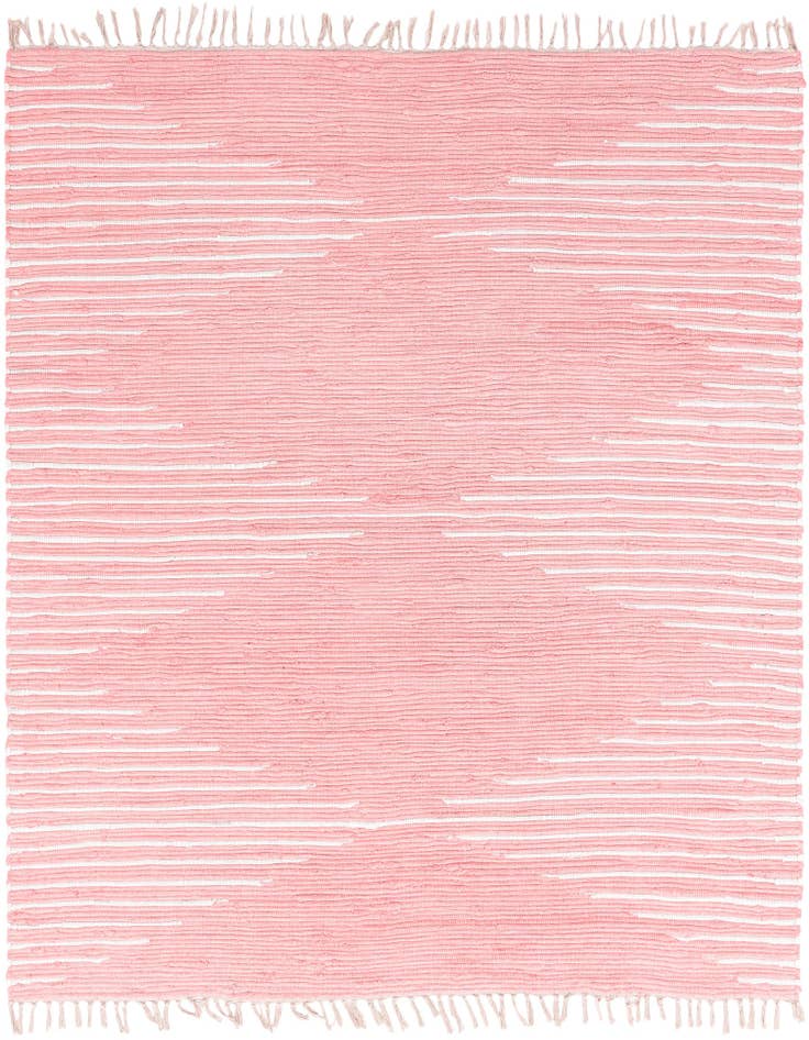 Detail image of 7' 1 x 7' 1 Hand Woven Chindi Cotton Square Rug