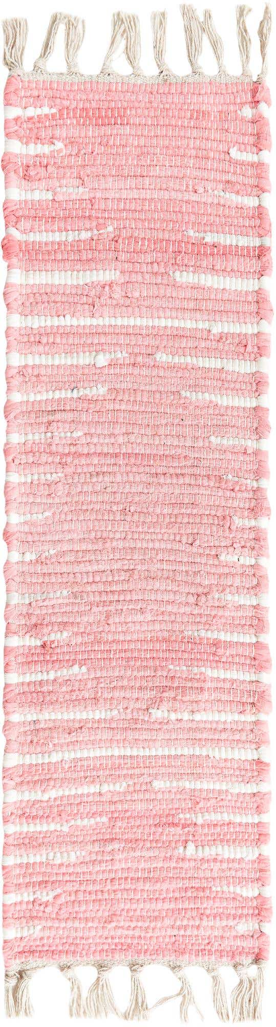 0' 9 x 2' 6 Hand Woven Chindi Cotton Stair Rug