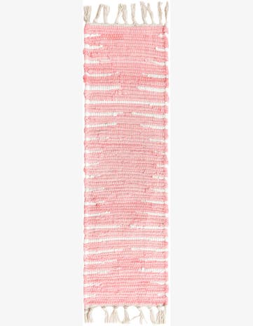 Rose Hand Woven Chindi Cotton Stair Rug