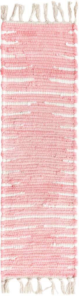 0' 9 x 2' 6 Hand Woven Chindi Cotton Stair Rug