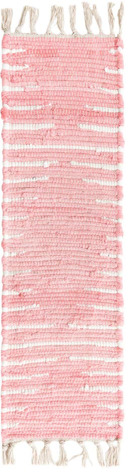 0' 9 x 2' 6 Hand Woven Chindi Cotton Stair Rug