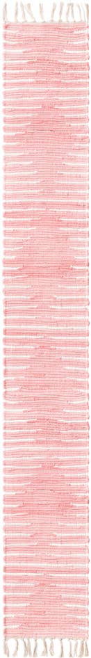 Detail image of 1' 2 x 8' Hand Woven Chindi Cotton Table Runner Rug
