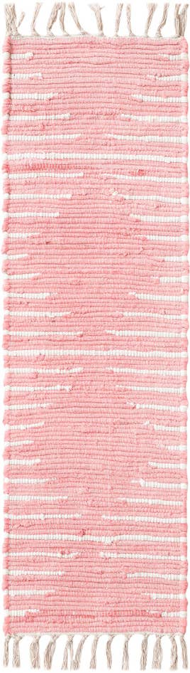 Detail image of 1' 2 x 4' 1 Hand Woven Chindi Cotton Table Runner Rug
