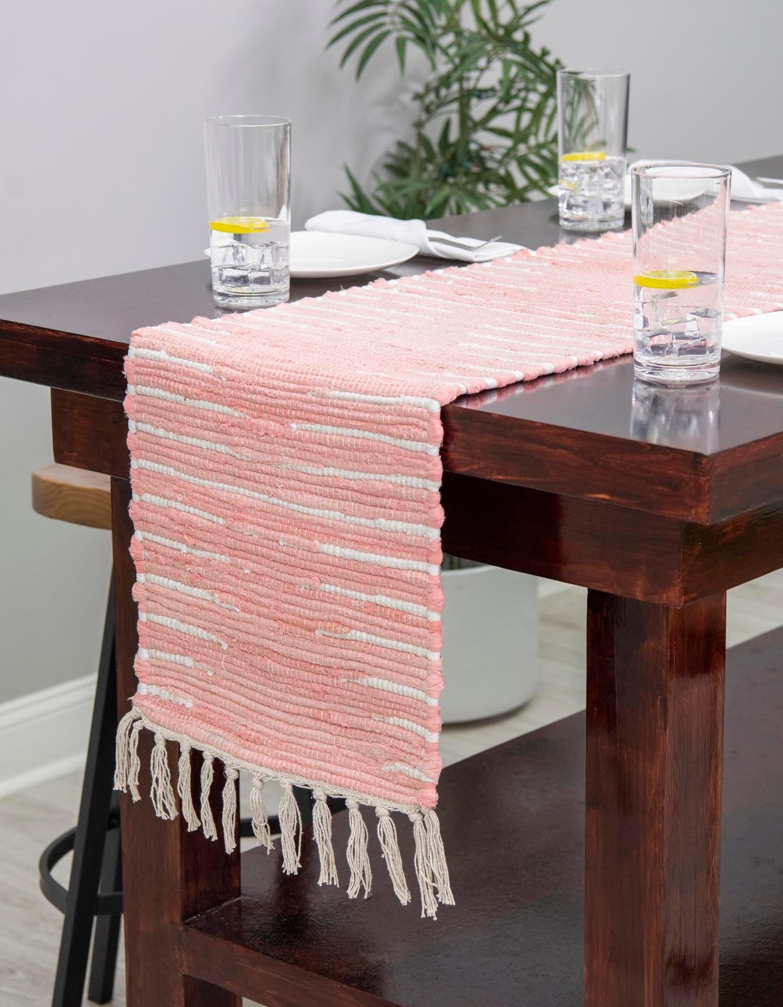 1' 2 x 5' 1 Hand Woven Chindi Cotton Table Runner Rug