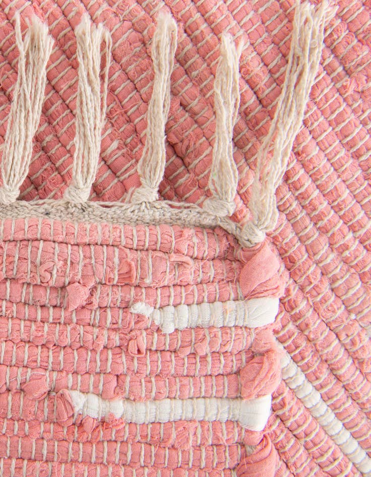 Detail image of 1' 2 x 8' Hand Woven Chindi Cotton Table Runner Rug