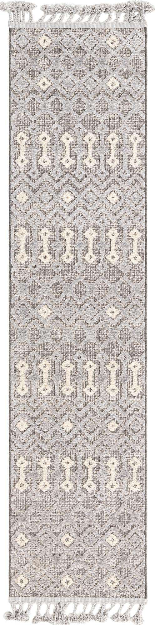 2' x 8' Rothwell · Border rug, gray
