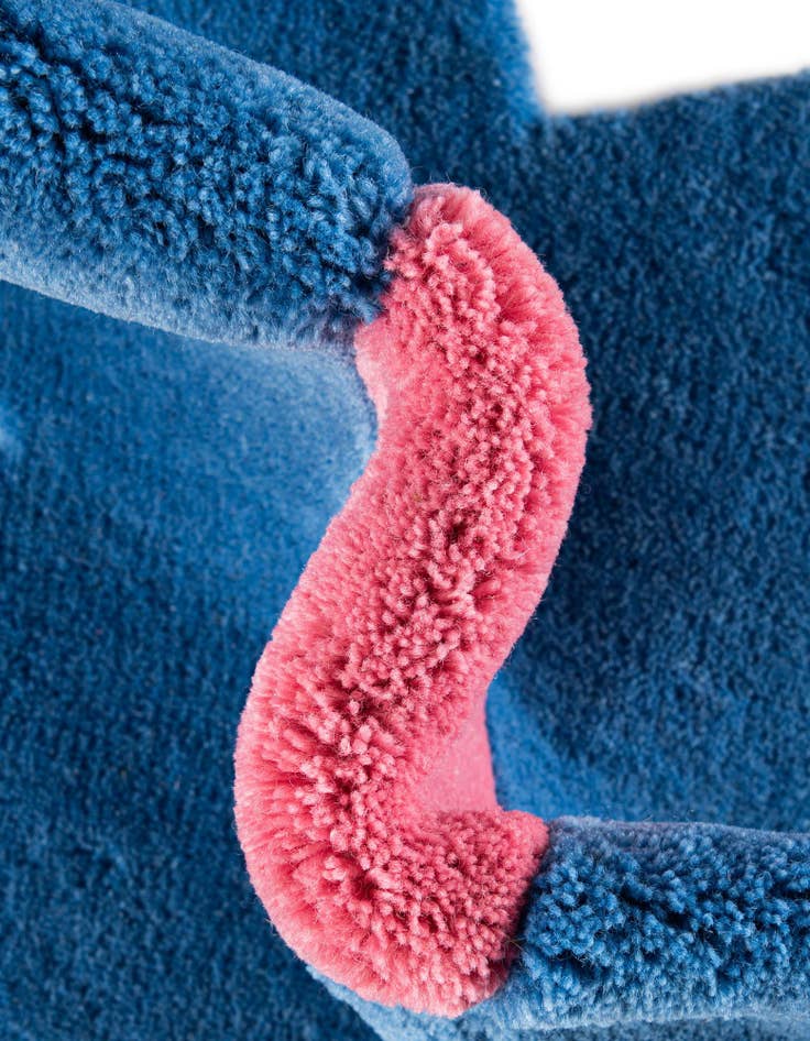 Detail image of 3' 1 x 3' 1 Happy Rugs Funky Flower Wool Round