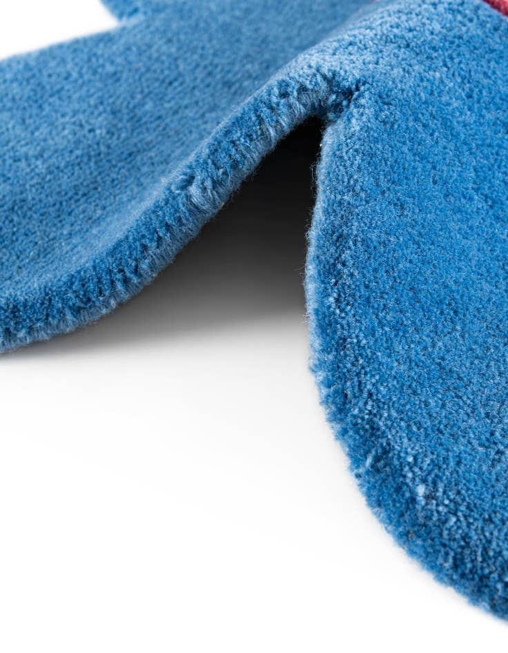 Detail image of 3' 1 x 3' 1 Happy Rugs Funky Flower Wool Round