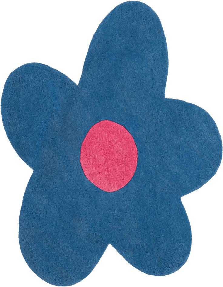 Detail image of 4' 1 x 4' 1 Happy Rugs Funky Flower Wool Round
