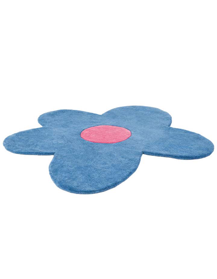 4' 1 x 4' 1 Happy Rugs Funky Flower Wool Round
