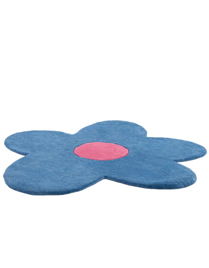 4' 1 x 4' 1 Happy Rugs Funky Flower Wool Round