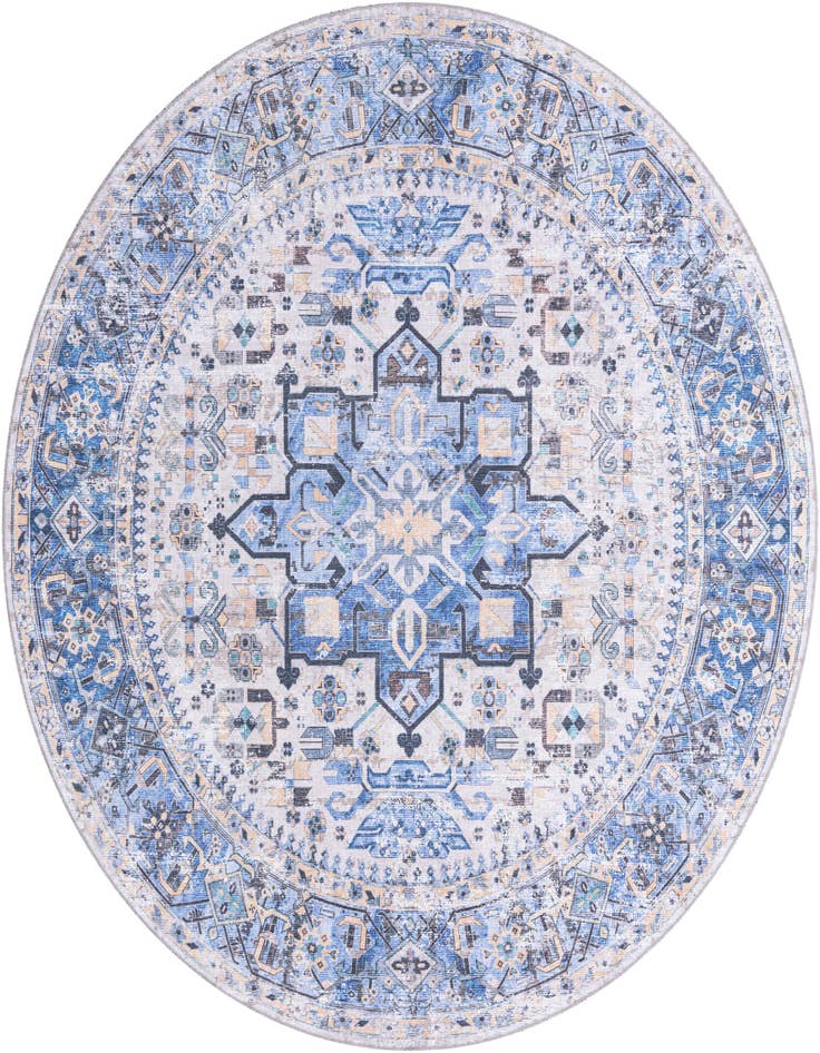 Detail image of 7' 10 x 7' 10 Washable Yara Round Rug
