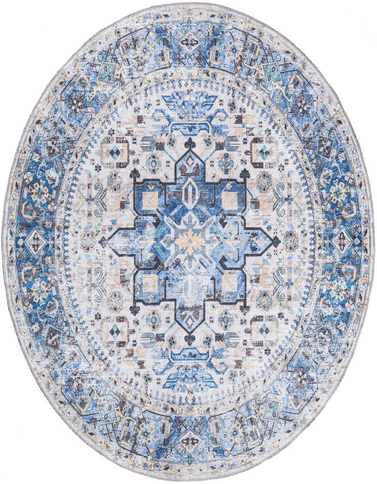 Detail image of 6' x 6' Washable Yara Round Rug