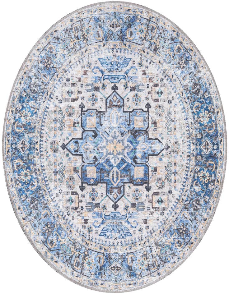 Detail image of 4' x 4' Washable Yara Round Rug