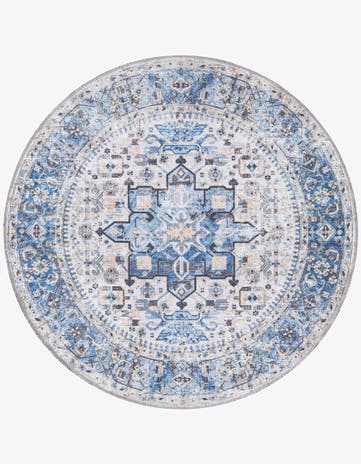 4' x 4' Washable Yara Round Rug