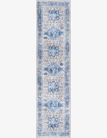 Royal Blue Washable Yara Runner Rug