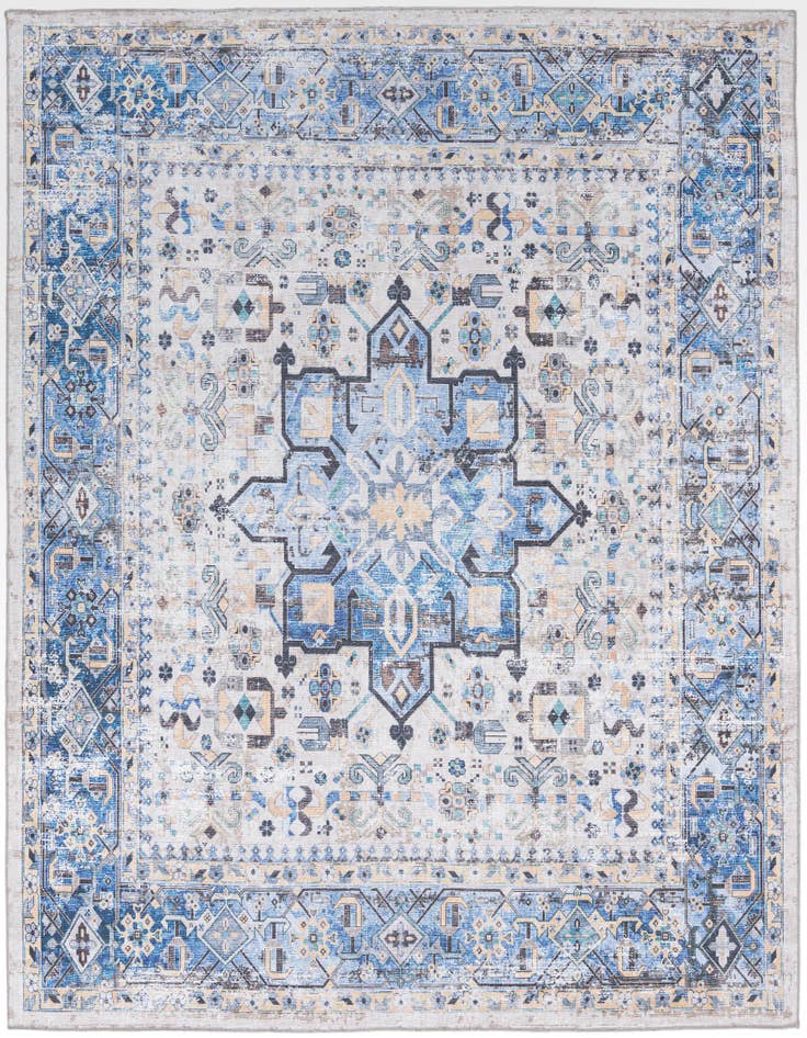 Detail image of 7' 10 x 7' 10 Washable Yara Square Rug
