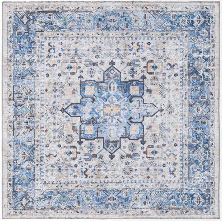 5' x 5' Washable Yara Square Rug