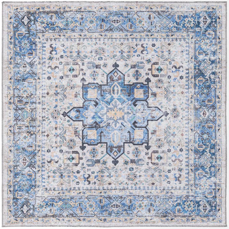 Detail image of 5' x 5' Washable Yara Square Rug
