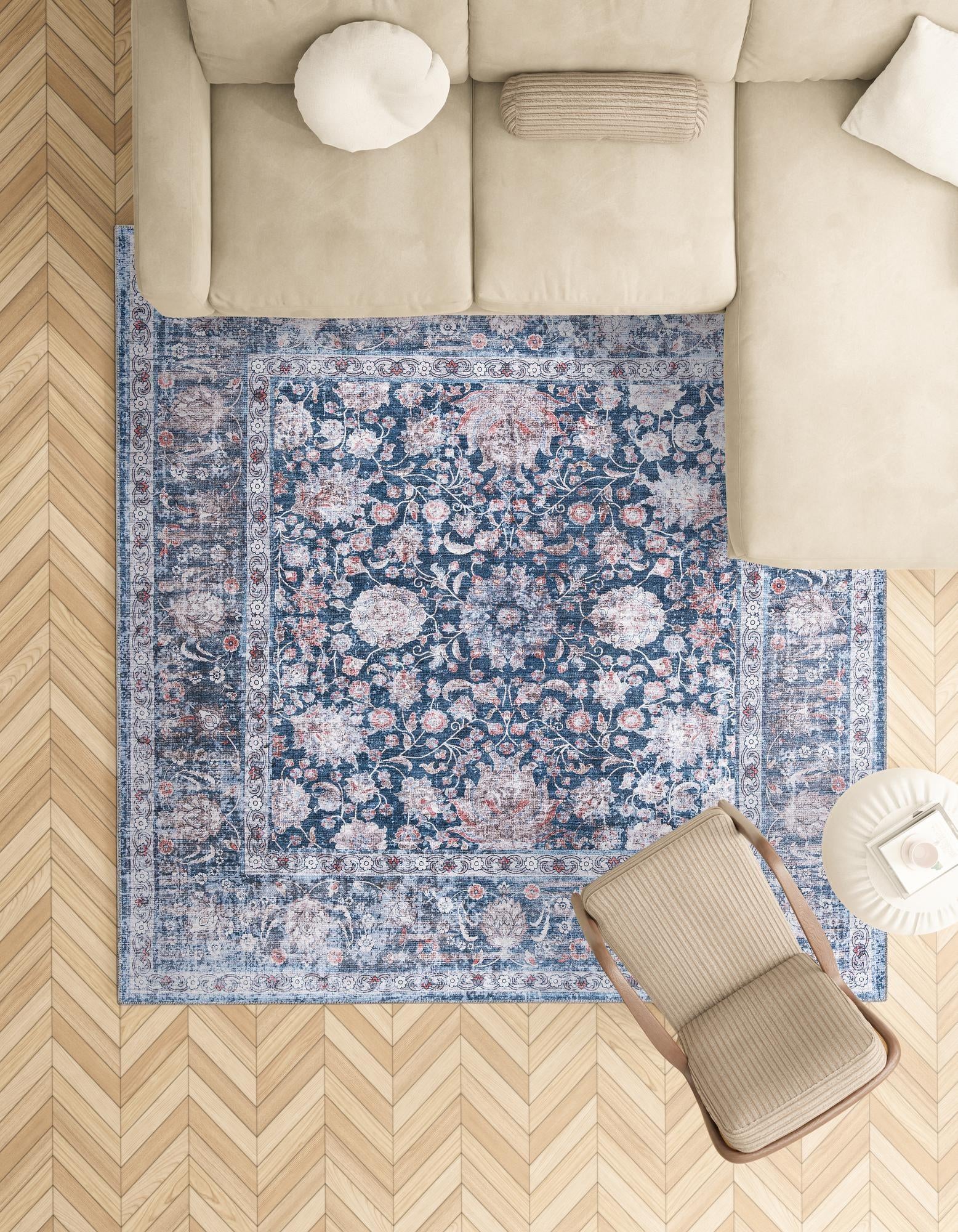 7' 10 x 7' 10 Washable Yara Square Rug