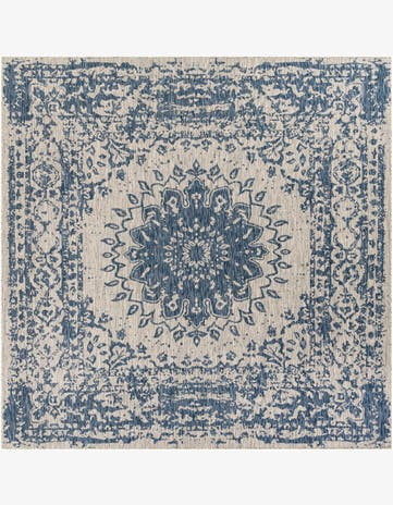 Royce · Border Outdoor Rug, blue