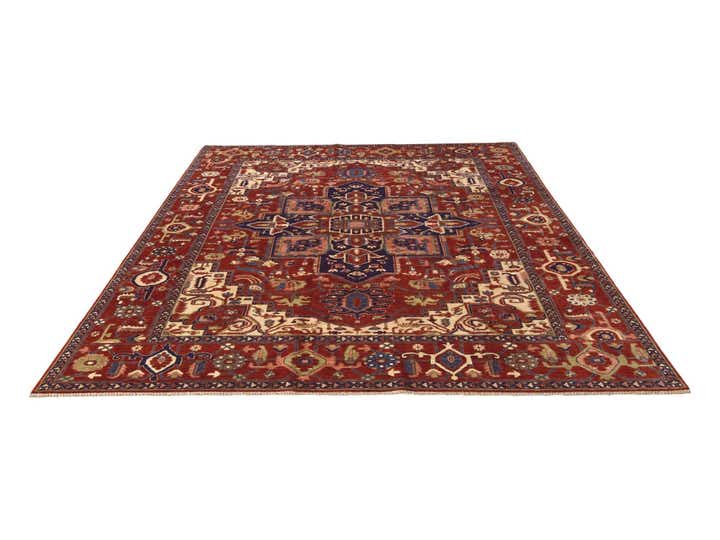 9' 1 x 11' 11 Hand Knotted Heriz Rug