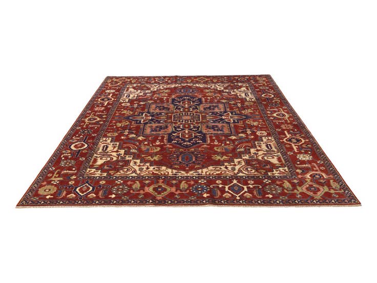 Detail image of 9' 1 x 11' 11 Hand Knotted Heriz Rug