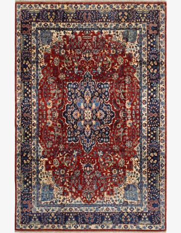 6' 9 x 9' 11 Hand Knotted Heriz Rug