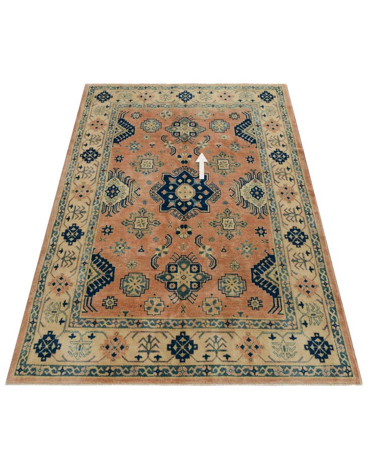 Detail image of 5' 9 x 7' 10  Hand Knotted Oushak Wool Rug