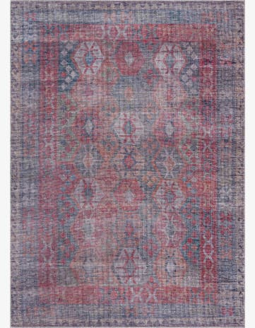 Rust Blue Washable Sisu Rug