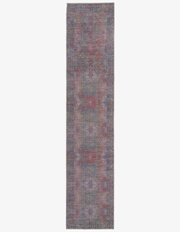 Rust Blue Washable Sisu Runner Rug