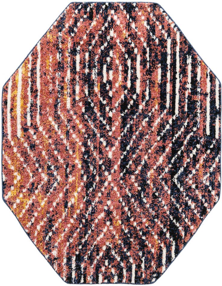 Detail image of 5' 3 x 5' 3 Tagine Octagon Rug
