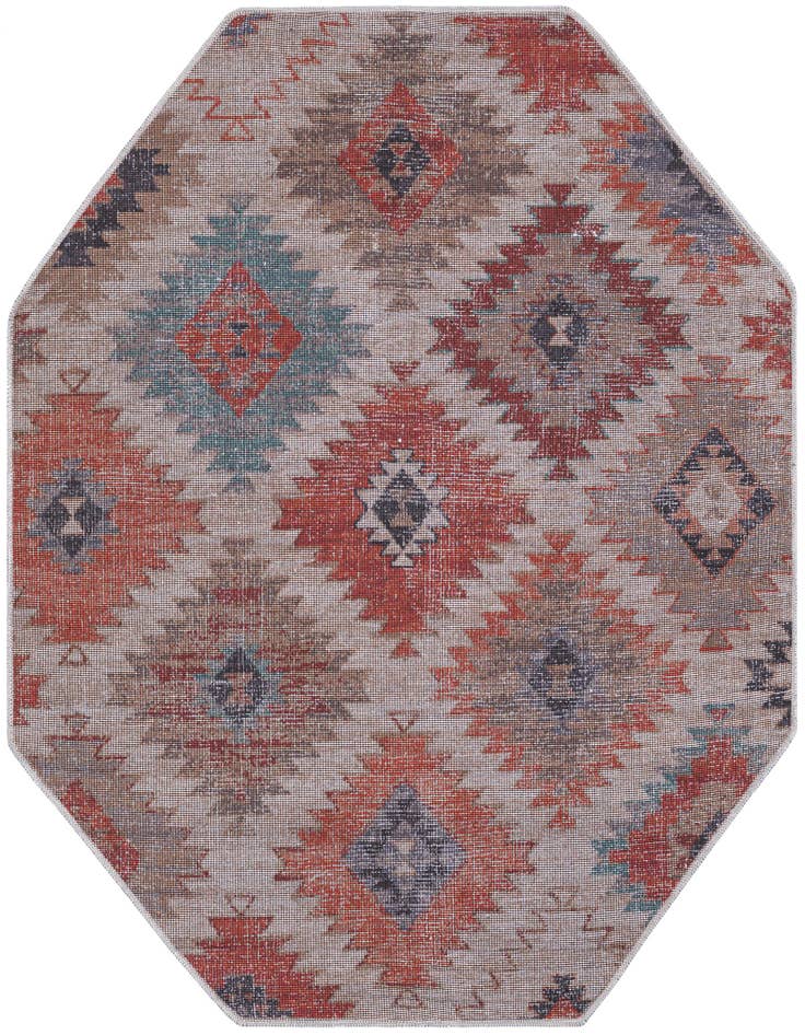 Detail image of 5' 3 x 5' 3 Washable Sisu Octagon Rug