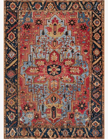 5' x 7' Easy-Clean Traditional Indoor / Outdoor Rug