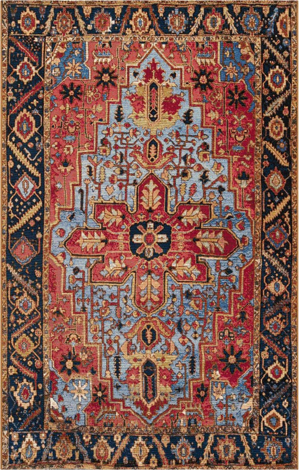 Detail image of 5' x 8' Easy-Clean Traditional Indoor / Outdoor Rug