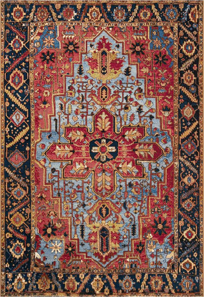 6' x 9' Easy-Clean Traditional Indoor / Outdoor Rug