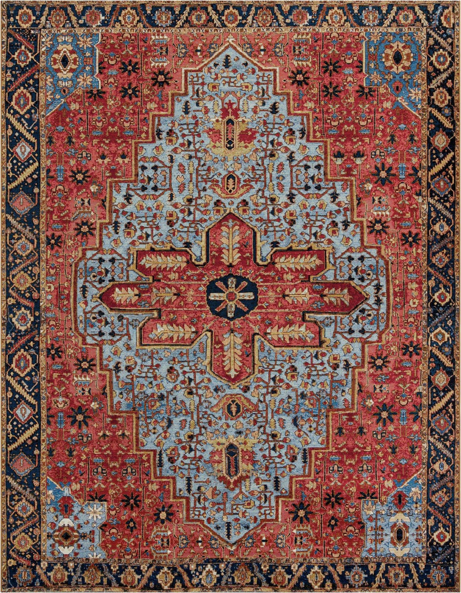 9' x 12' Easy-Clean Traditional Indoor / Outdoor Rug