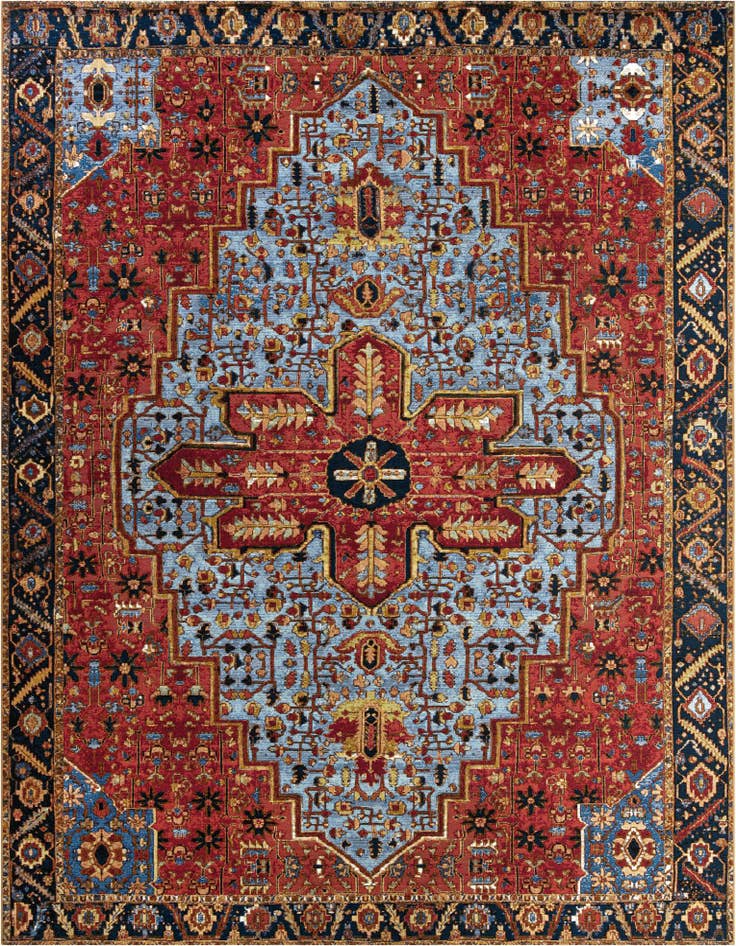 Detail image of 10' x 13' Easy-Clean Traditional Indoor / Outdoor Rug