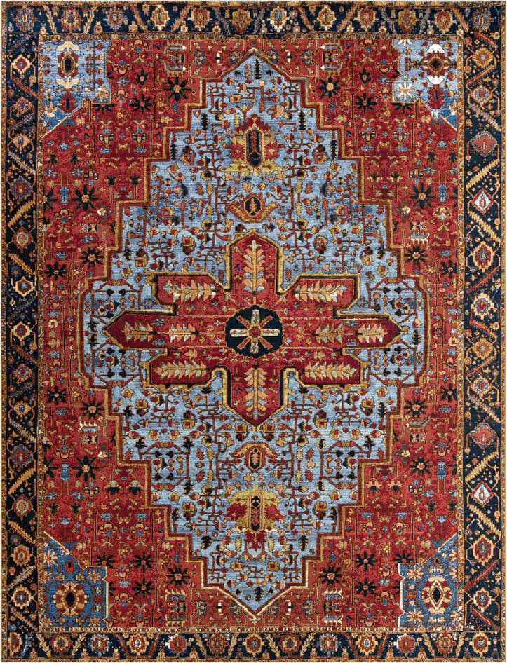 Detail image of 10' x 13' Easy-Clean Traditional Indoor / Outdoor Rug