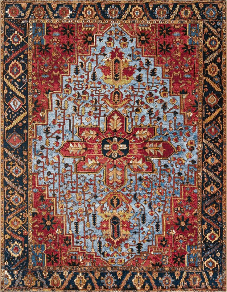 Detail image of 7' x 10' Easy-Clean Traditional Indoor / Outdoor Rug