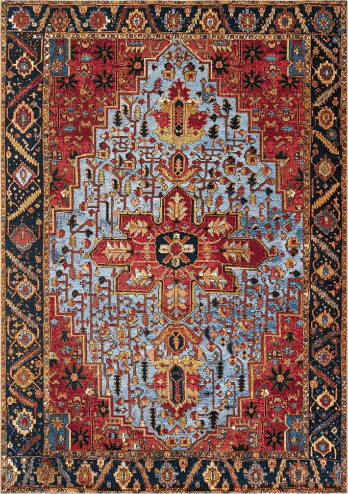 7' x 10' Easy-Clean Traditional Indoor / Outdoor Rug
