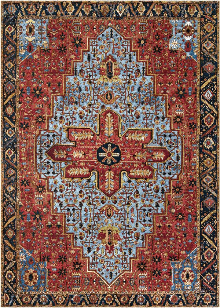 7' 10 x 11' Easy-Clean Traditional Indoor / Outdoor Rug