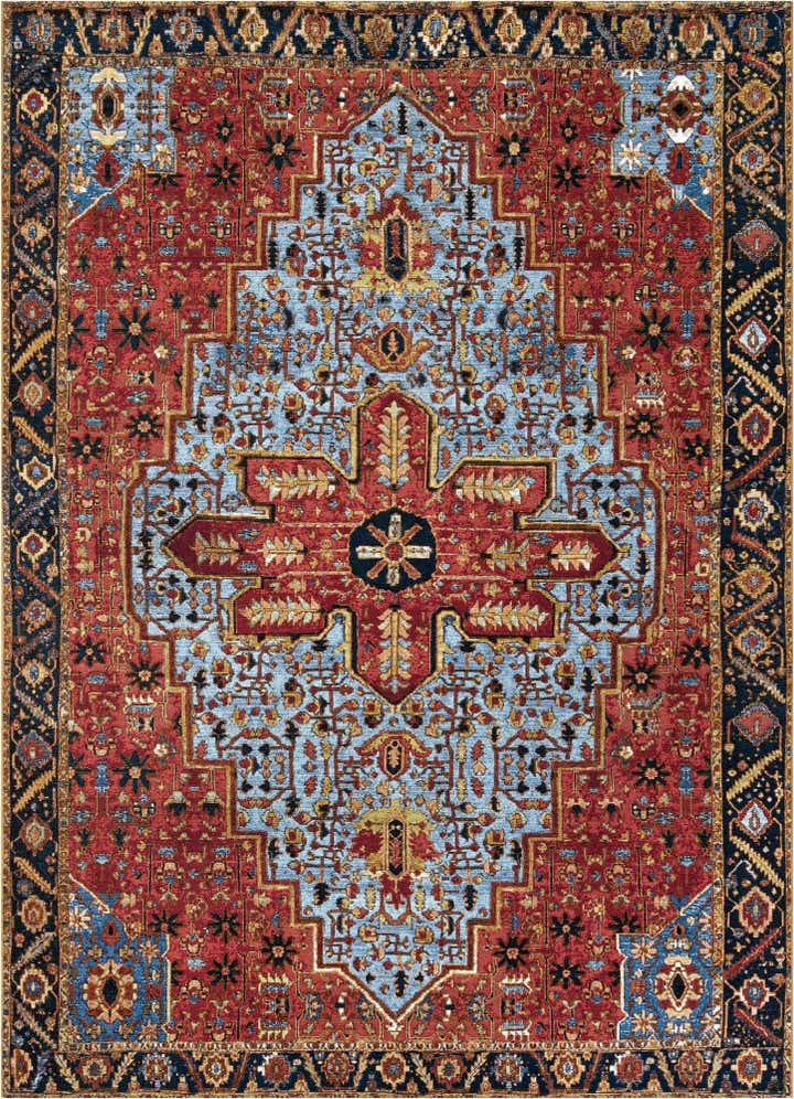 7' 10 x 11' Easy-Clean Traditional Indoor / Outdoor Rug