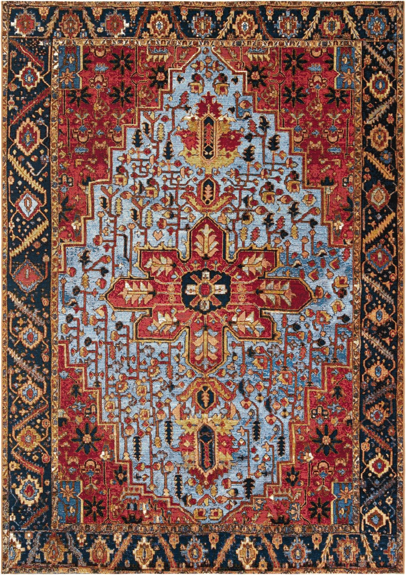 7' x 10'  Washable Traditional Indoor / Outdoor Rug