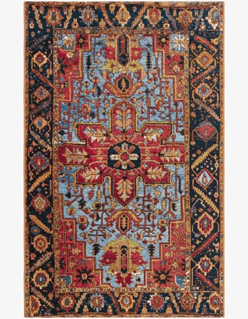 3' 3 x 5' 3 Easy-Clean Traditional Indoor / Outdoor Rug