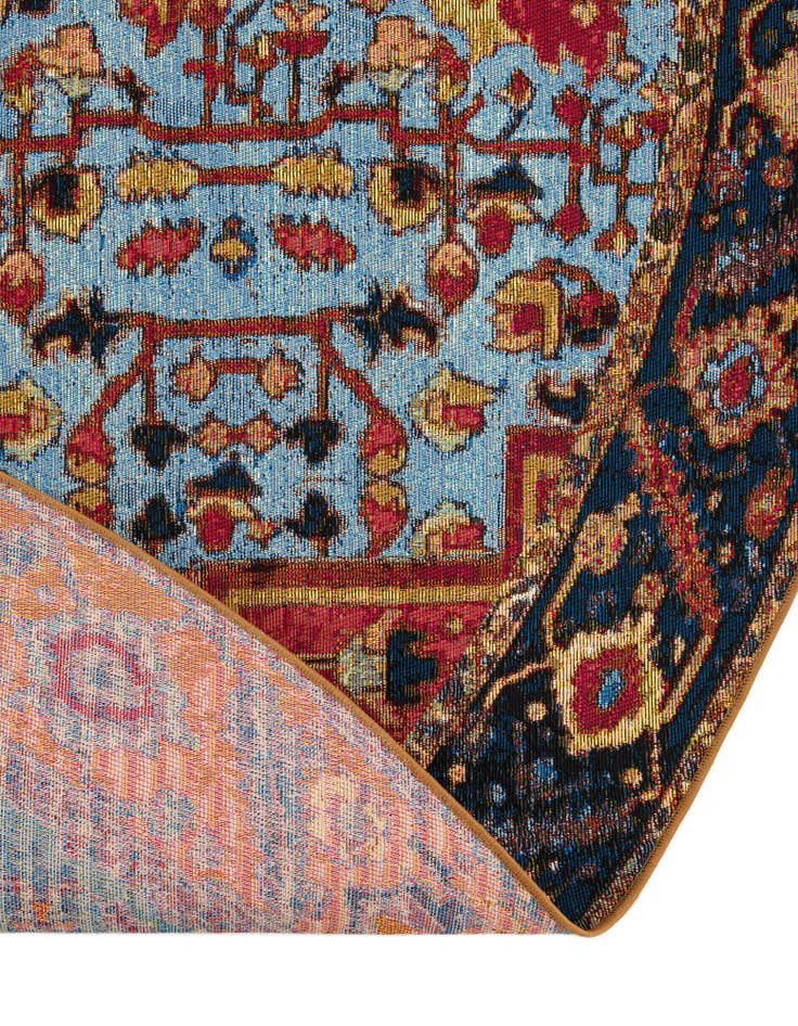 Detail image of 10' x 10' Easy-Clean Traditional Indoor / Outdoor Round Rug