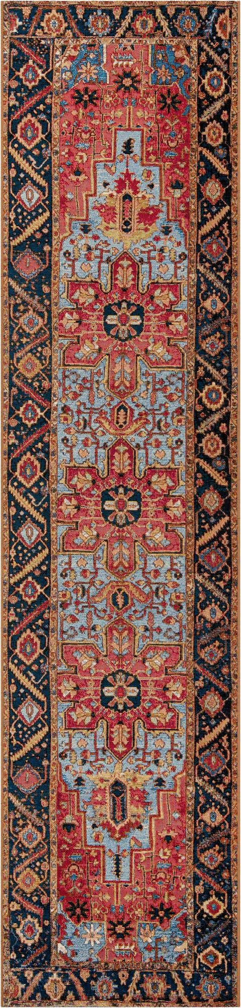 2' 7 x 12' Easy-Clean Traditional Indoor / Outdoor Runner Rug