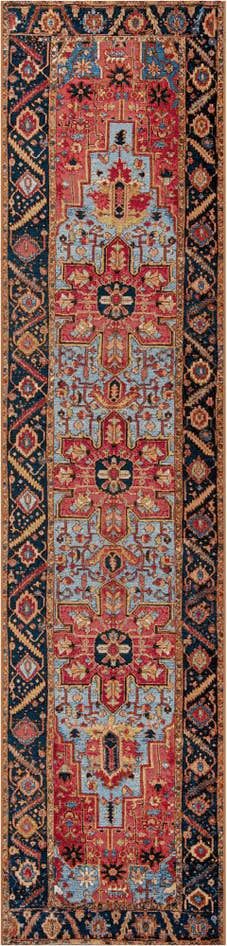 Detail image of 2' 7 x 12' Easy-Clean Traditional Indoor / Outdoor Runner Rug